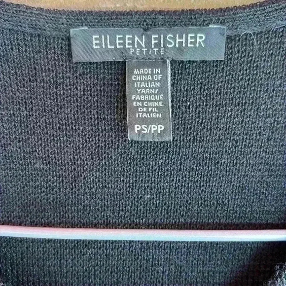 Eileen Fisher Petites 100% wool long sleeve button front cardigan coat - Picture 3 of 9